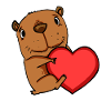 Capybara Capybara Amour du cœur
