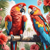 Pair of parrots