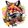 Fuchs,blumen,blumenkranz,Ornament