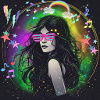 retro, 90's,90er,vibes, neon,Sterne,Kostüm