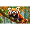 Cute animals chilling – red panda