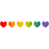 Rainbow Hearts Gradient