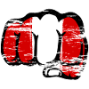 Peru Flag Fist Hand Used