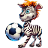 Zebra Footballer Sports Fan