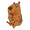Famille - Capybara avec bébé Capybara