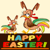 JOYEUX PÂQUES FAMILLE POULET COUPLE