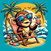 Monkey on the beach