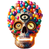 Fiesta Glow Skull T Shirt Albuquerque Balloon