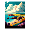 Pembrokeshire Vintage Travel Poster WPA Souvenir