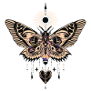 Mystical Moth and Celestial Aura Design
