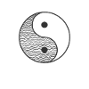 Wellen Yin and Yang Zeichen