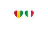 Guinée Italie Heartbeat Flag Guinée