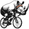 Radfahrendes Nashorn
