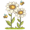 Bees and flowers
