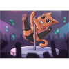 Tanzende Katze