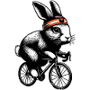 Radfahrendes Häschen