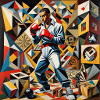 cubism boxing boy