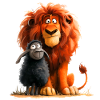 Löwe und Schaf