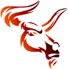 Bull Bull Head Head Logo Stek Bestia Gym Horn