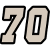 Zahl 70 Nummer Siebzig 70