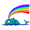 Regenbogen Wal