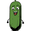 Cartoon cucumber