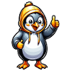 Pinguino dà il pollice in su