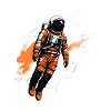 Schwebender Astronaut