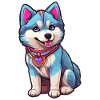 Husky Kawaii Style
