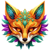 Mardi Gras Fox Portrait