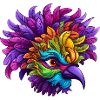 Flamingo Mardi Gras Mask