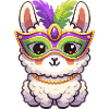 Mardi Gras Llama Party Design