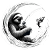 Fishing Sloth Angler Gift