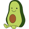 Comic Avocado Looking Left