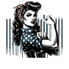 Strength Woman Rockabilly Gift