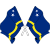 Two flags crossed from Curacao