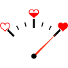 Liebesbarometer Herz Liebe Tankanzeige