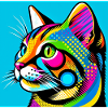 Cat Pop Art