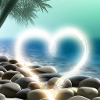 Herz am Steinstrand
