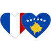 France Kosovo Flag Heart