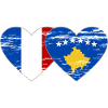 France Kosovo Drapeau Coeur Utilisé
