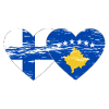 Finland Kosovo flag heart used