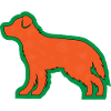 Retriever with leaves