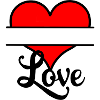 Logo heart with text space