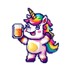 Licorne Bière Fête Célébration Coloré
