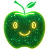 Bright green children's apple