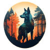 Nordischer Wolf voller Wald