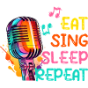 Musik Sang "Eat Sing Sleep Repeat" Vokalmikrofon