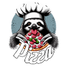 Pizza lecker Faultier Geschenk