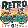 Retro Bicycle with Sunset Background